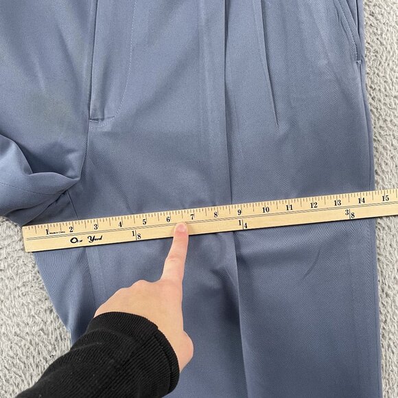VTG Orvis Dress Pants Mens 38x30 Blue Formal Office Preppy Pleated - Picture 6 of 8